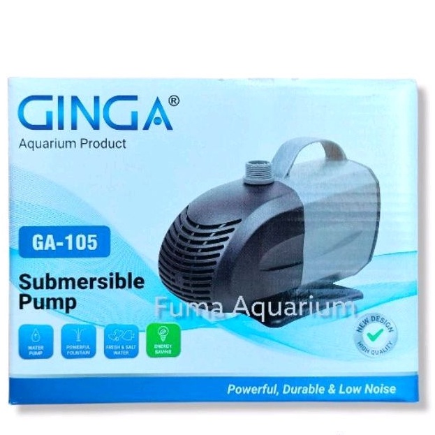 GINGA105 GA-105 POMPA CELUP FILTER KOLAM AQUARIUM AIR TERJUN LOW WATT POWER HEAD SUBMERSIBLE PUMP