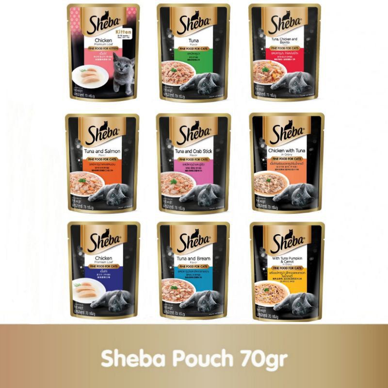 SHEBA POUCH 70 GR WET FOOD // MAKANAN BASAH KUCING