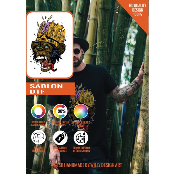 Kaos Custom Satuan Sablon DTF Premium Lengan Pendek / Kaos DTF / Custom KaosDTF / Custom Kaos Satuan