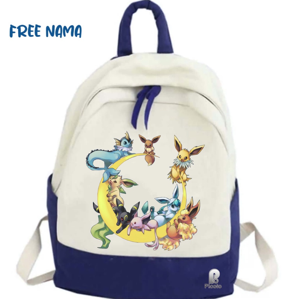 TAS RANSEL ANAK BACKPACK ANAK SEKOLAH POKEMON GO EEVEE EVOLUTION Unisex