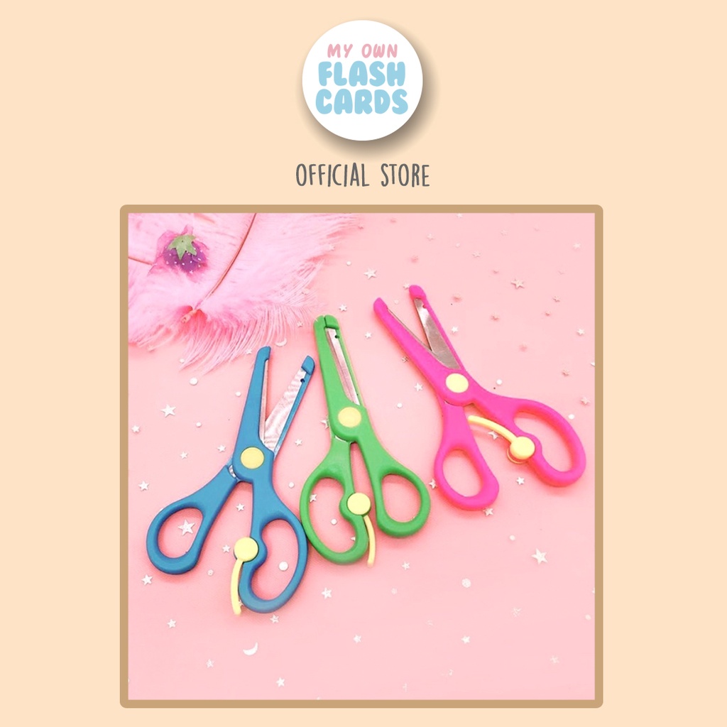 

Gunting Anak Stainless Steel My Own Flashcards Safety Scissors Single Color Mainan Edukasi Children Toy