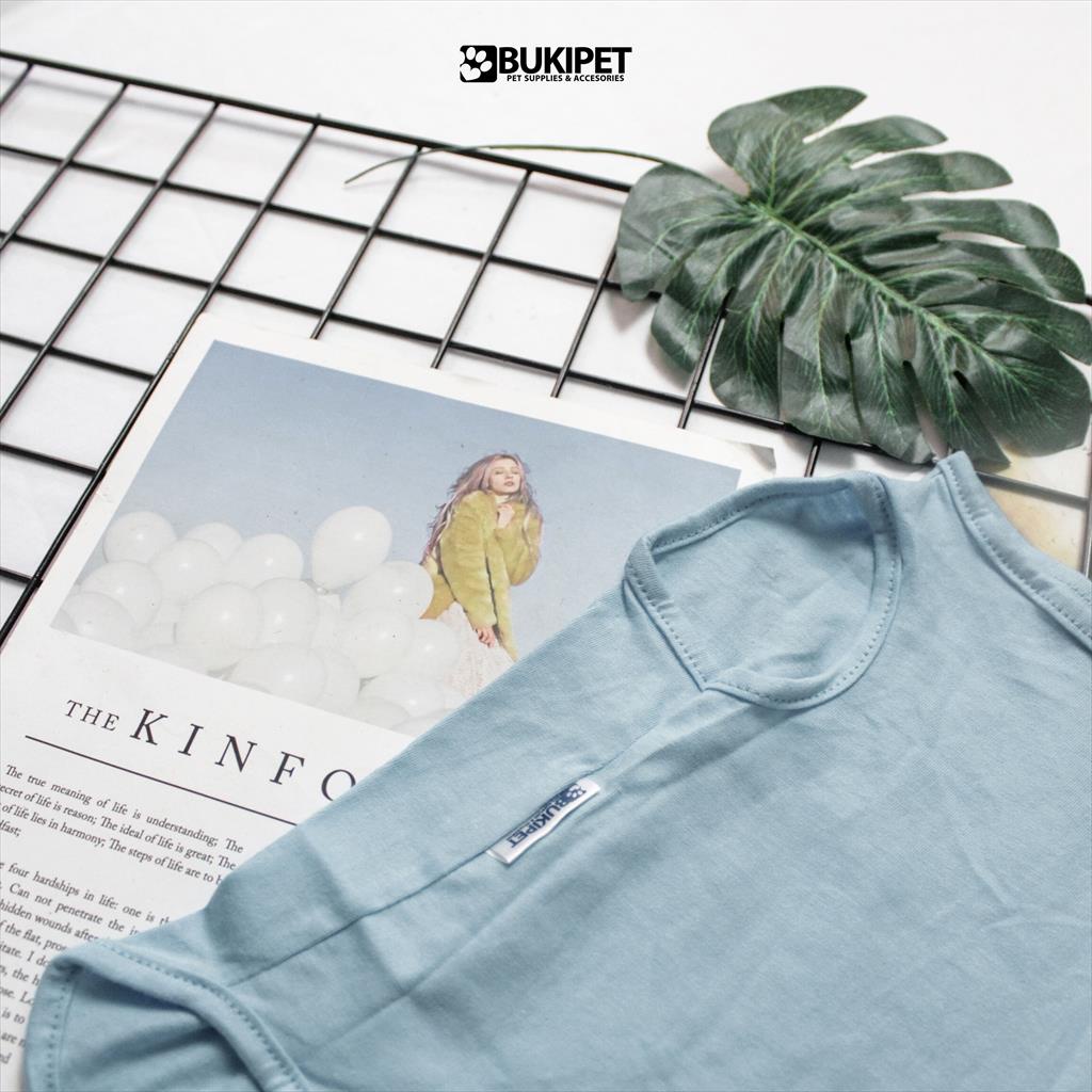baju kucing anjing kelinci monyet lucu murah aksesoris hewan - BUKI TANK MUFFIN BLUE SERIES