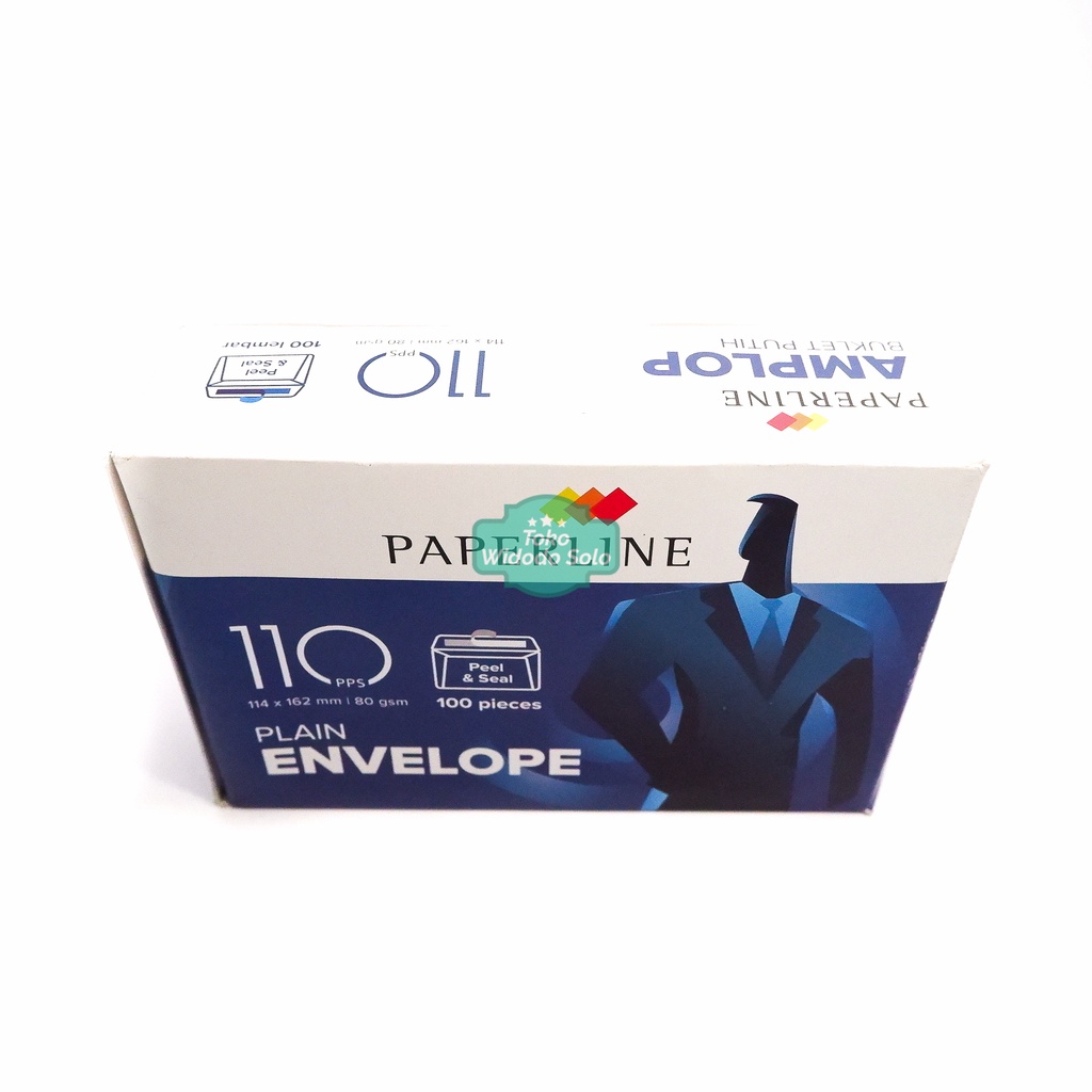 

Amplop Putih Polos Paperline 110 PPS Peel Seal Lem - 1 Box Isi 100 Lembar