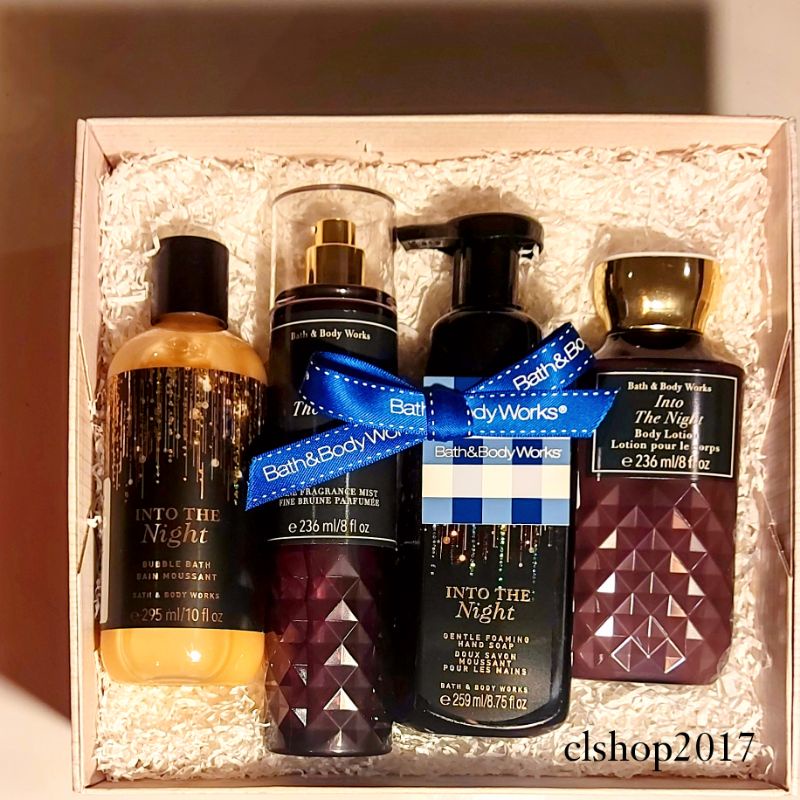 BBW INTO THE NIGHT FULLSIZE GIFT SET PAKET BATH &amp; BODY WORKS ITN