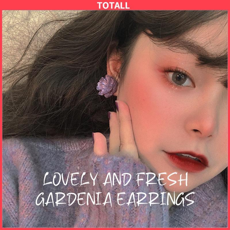 COD Anting Bunga Gardenia Korea Retro Sederhana Gaya Aksesoris Wanita-Totall