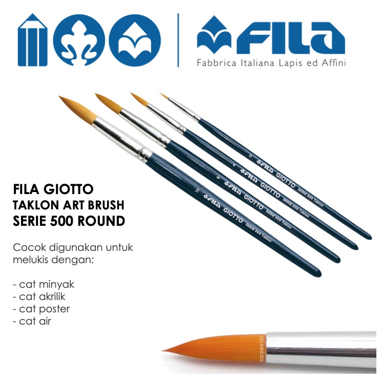 

Kuas Lukis Fila Giotto Art Brush Round Serie 500 Original