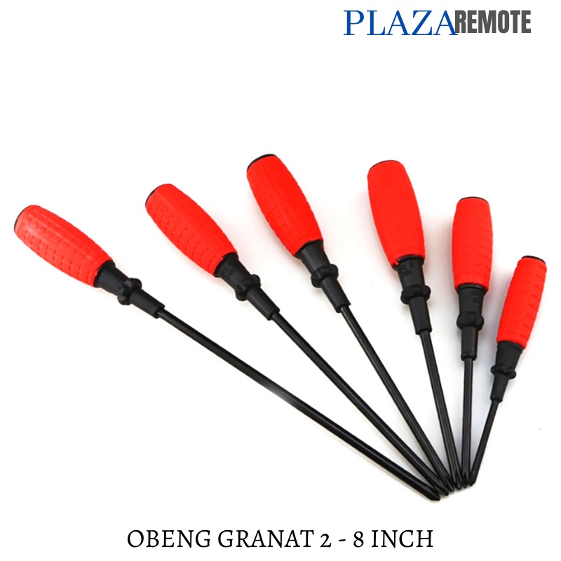 OBENG KARET MERAH 4 INCH SCREWDRIVER PLUS DAN MINUS