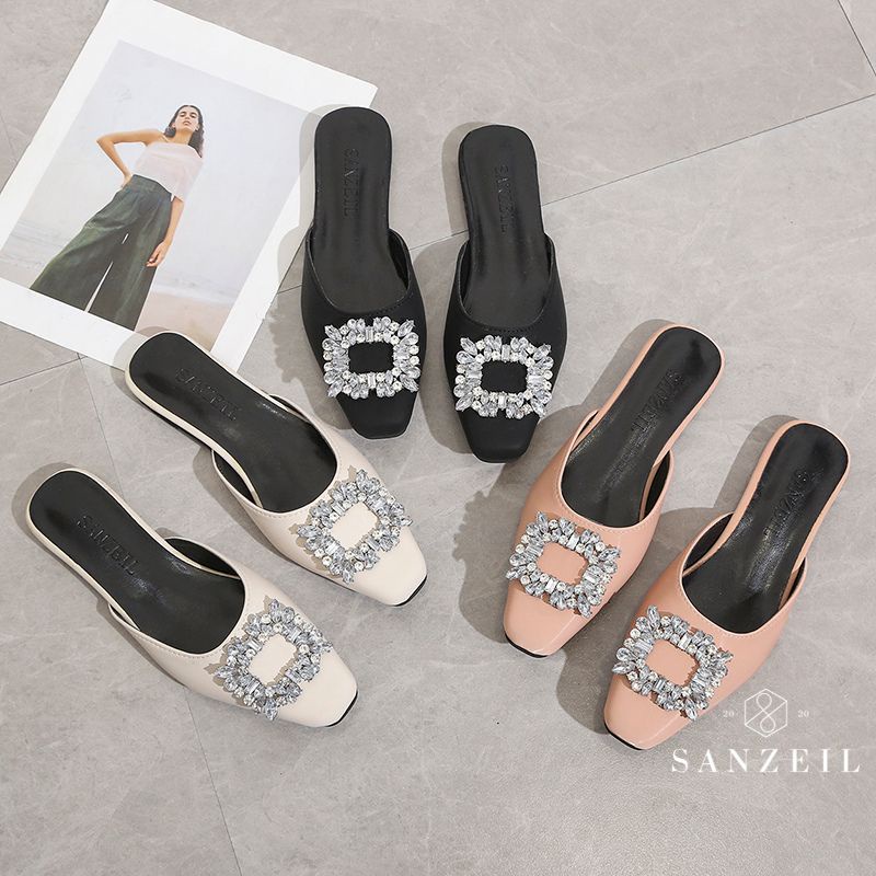 COD SANZEIL Candy Casual Sandal Crystal Kekinian Sandal Wanita Import