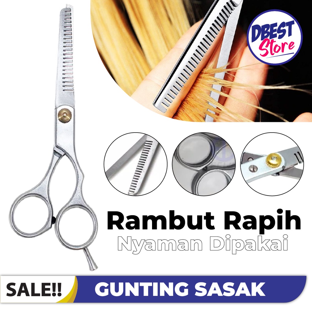 Gunting Rambut Sasak Stainless Steel Hairdressing Desain Gerig