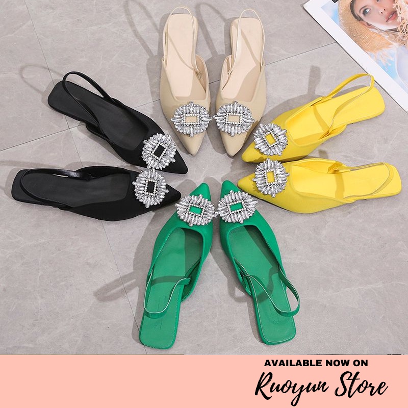 RYX - Hyuna Diamond Sepatu Slip-On Wanita Fashion Casual / Pesta - Import Ori