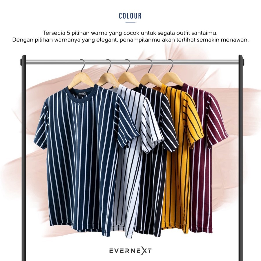 KAOS STRIPE SALUR PRIA WANITA T-SHIRT BELANG GARIS KAOS VERTIKAL DISTRO