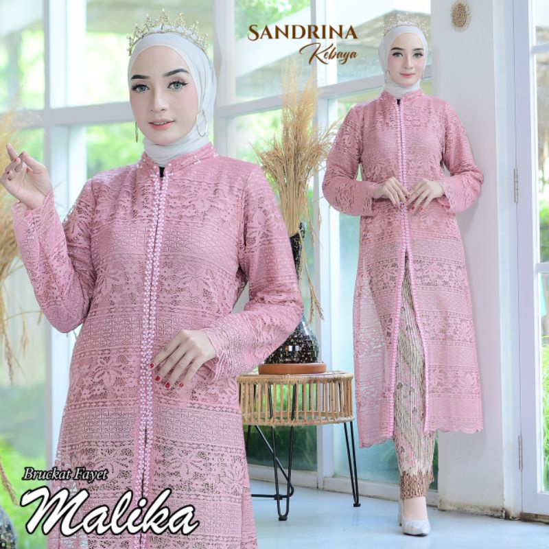 setelan brokat/kebaya modern/kebaya pesta/brokat malika/tunik atasan