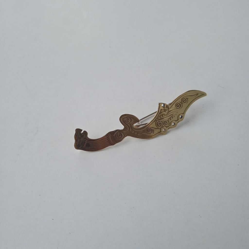 Pin Kujang/Bros Kujang siliwangi pajajaran bahan kuningan sari