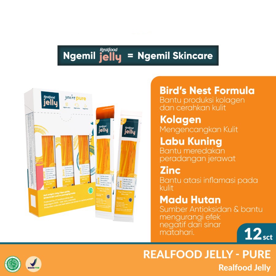 Jual Realfood Jelly Pure Formulasi Sarang Burung Walet Labu Kuning Zinc ...