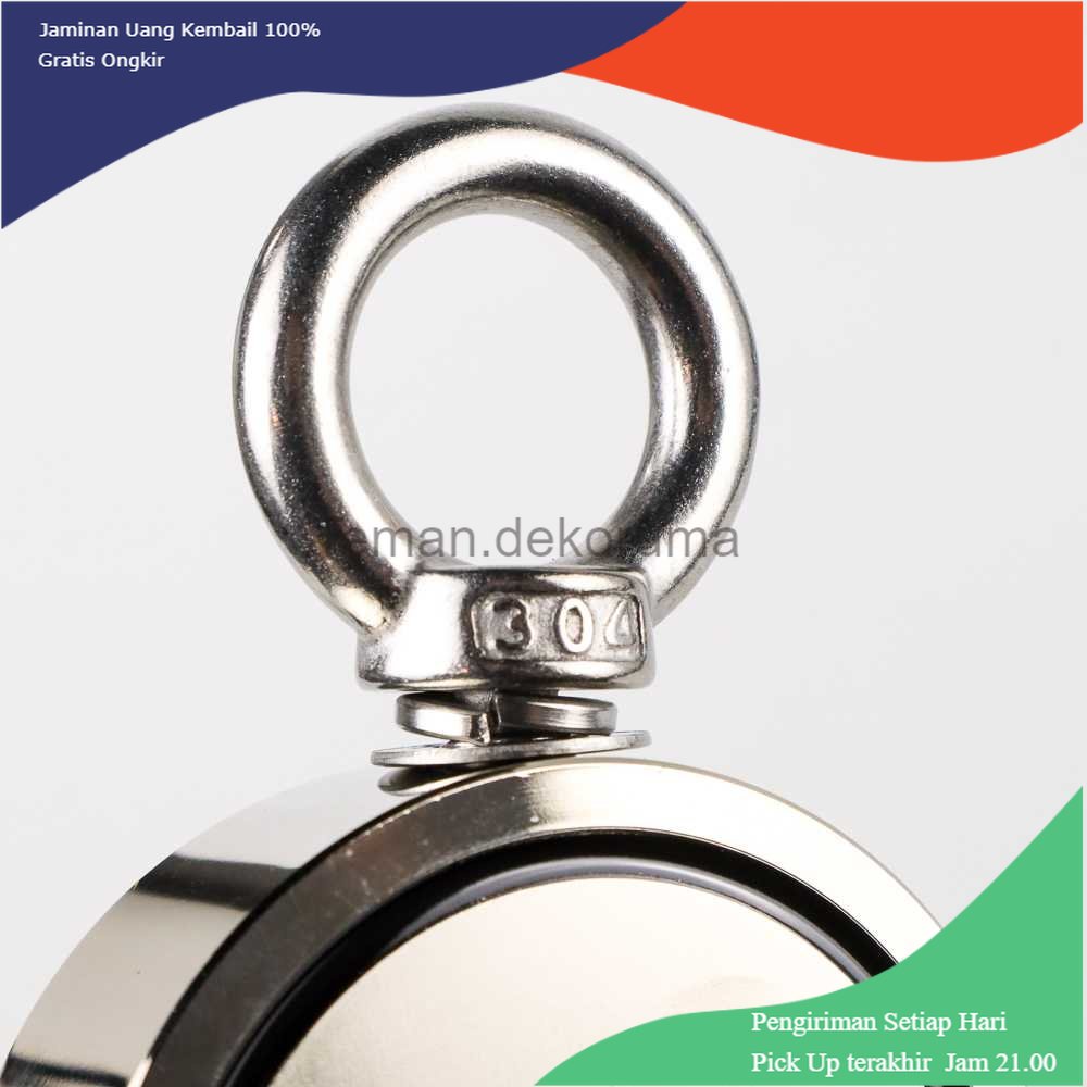 TD-PR2 HYSAMTA Magnet Gantungan Round Hook Strong Neodymium 75mm - D75