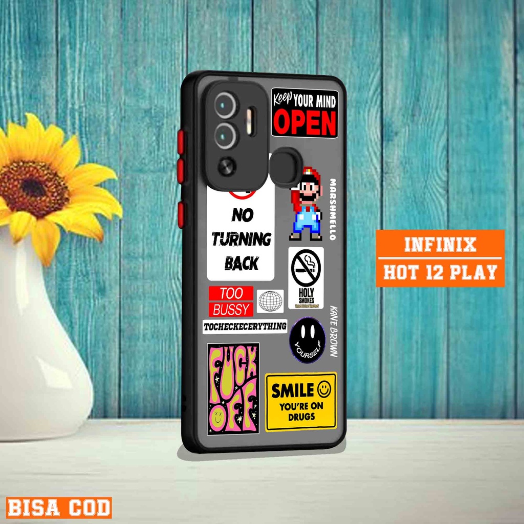 Fuu Store Case INFINIX HOT 12 PLAY - Softcase Dove Infinix Hot 12 Play - Silikon Hp Infinix - Silico