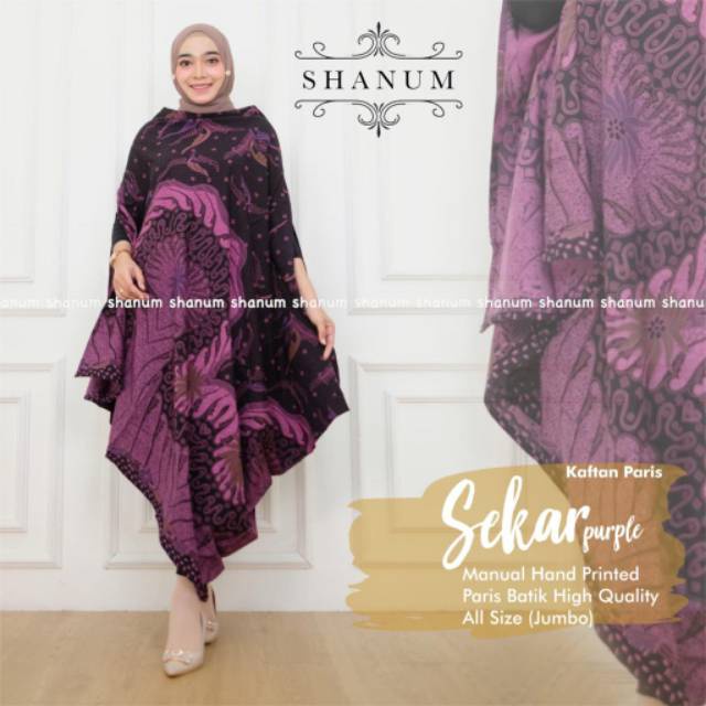 SEKAR Model Baju Kaftan Batik Wanita Dewasa Remaja Kekinian Jumbo Modern Terbaru 2022 Original