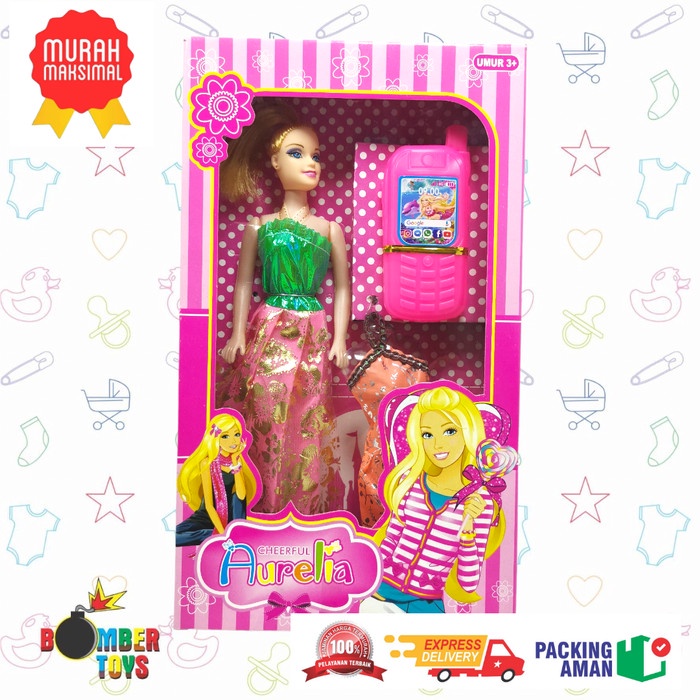 MAINAN ANAK BONEKA BERBIEE GANTI BAJU AKSESORIS BEAUTY 168-3