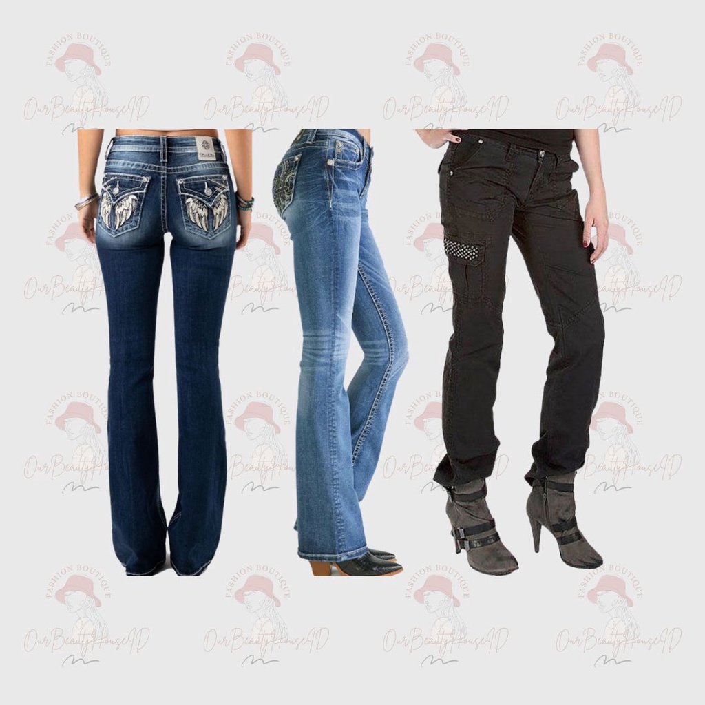 MISSME  Jeans Wanita Bootcut Cargo Pants