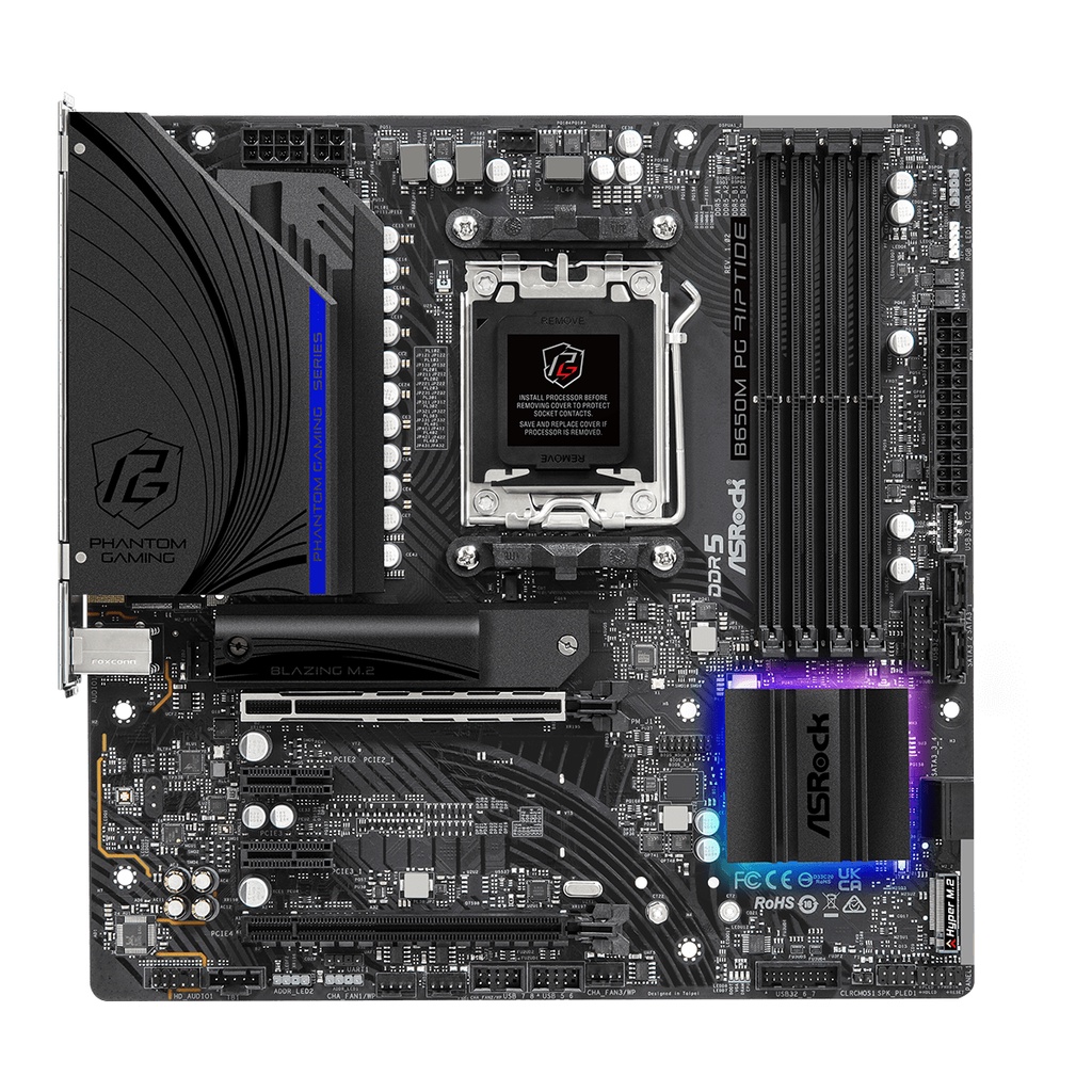 ASROCK B650M PHANTOM GAMING RIPTIDE | Mother Board AMD DDR5 AM5 MATX