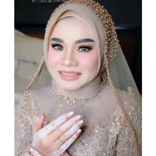 slayer pengantin / slayer mutiara tabur / veil pengantin / veil wedding / slayer pesta