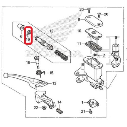 RING STOP CYLINDER SET MASTER REM VARIO 125 150 160 ESP GENIO 90651-K59-A71 ASLI ORIGINAL AHM HGP HONDA