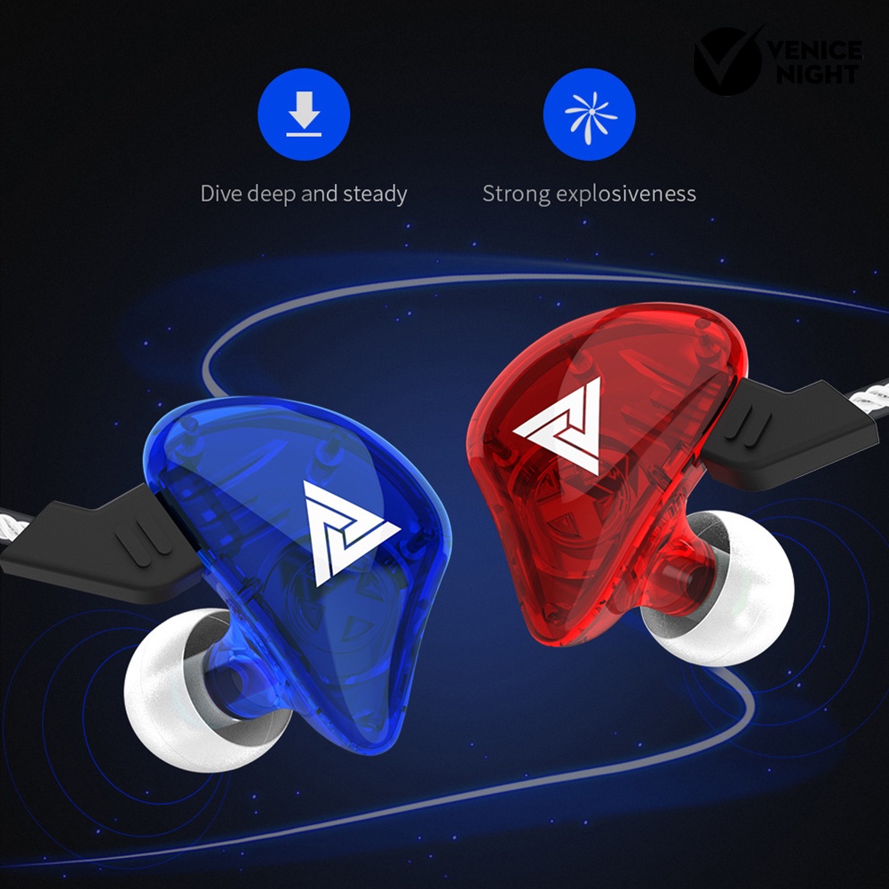 (VNEP) (Berkabel) Portable In-Ear Heavy Bass Moving Coil Earphone Running Sports Headphone