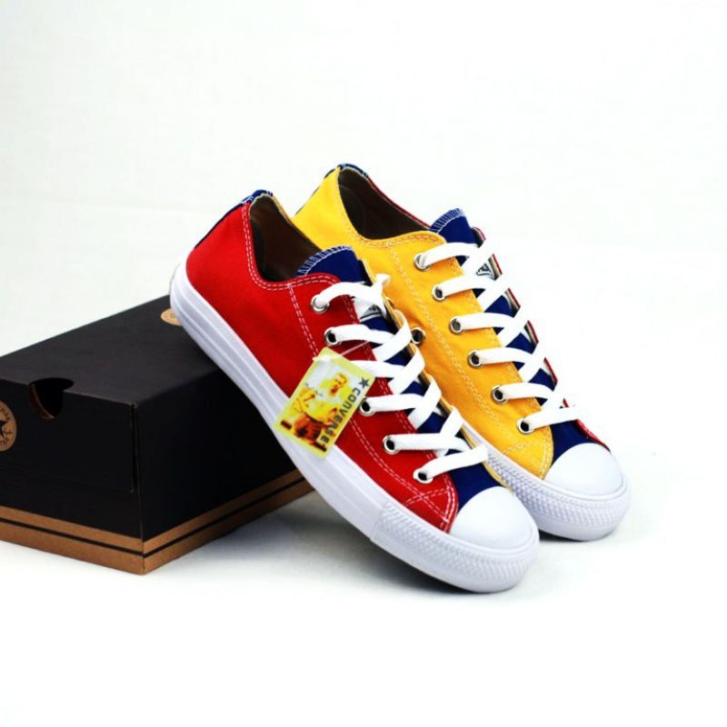 Sepatu Converse  Rainbow Kombinasi 3 Warna all star Chuck Taylor