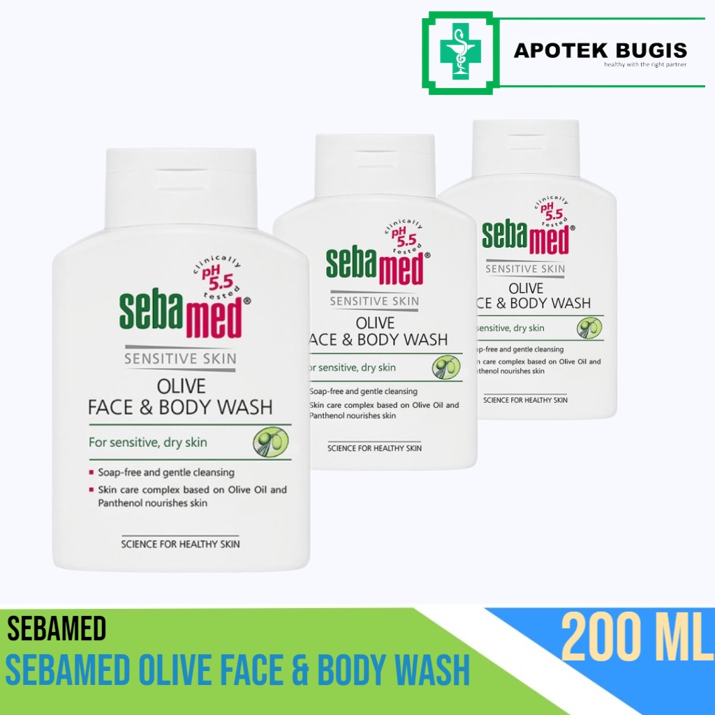 SEBAMED Olive Face &amp; Body Wash untuk Kulit Sensitif Sensitive 200 ml