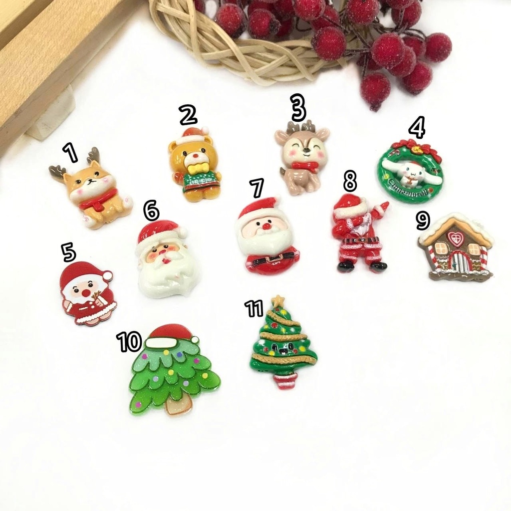 1PC - RESIN NATAL/ CLAY NATAL/ RESIN KARAKTER CHRISTMAS/ ORNAMEN NATAL