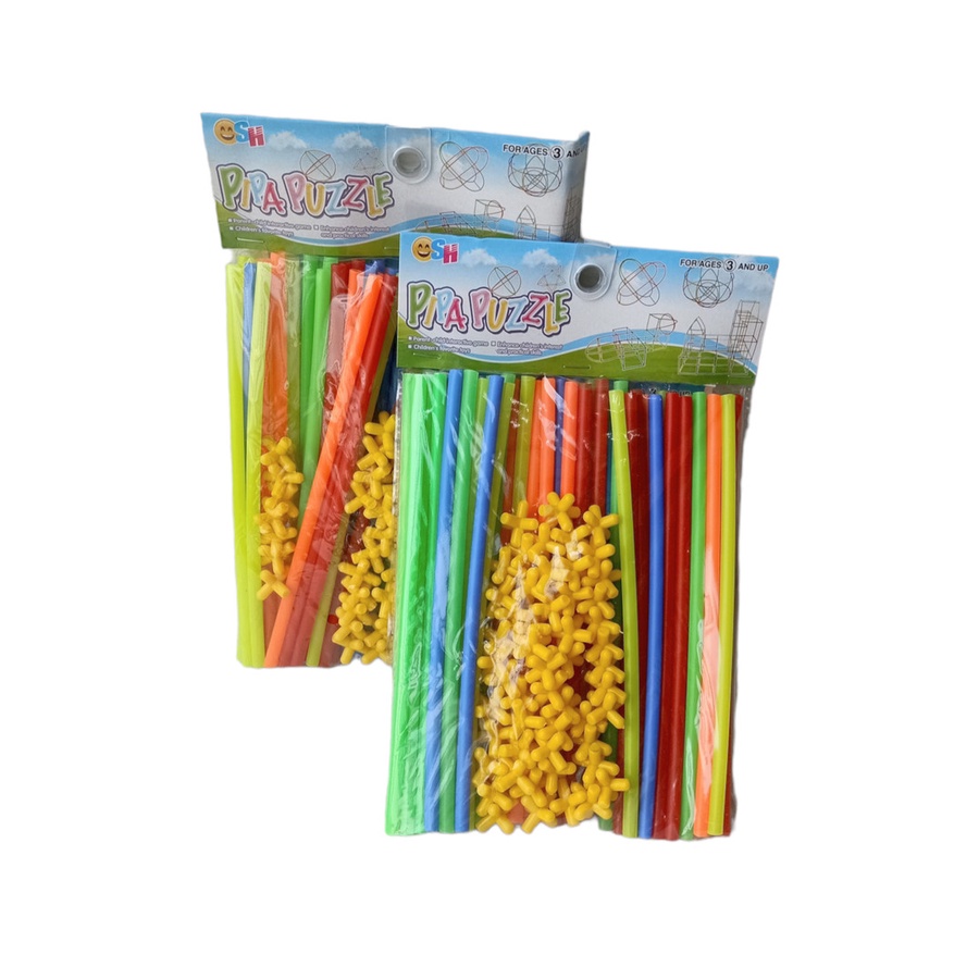 BIG SALE - Mainan Edukasi Pipa Sedotan Puzzle Magic Straws isi 150 pcs SH292 //kado mainan anak// mainan murah /mainan monotoring anak//mainan puzzle