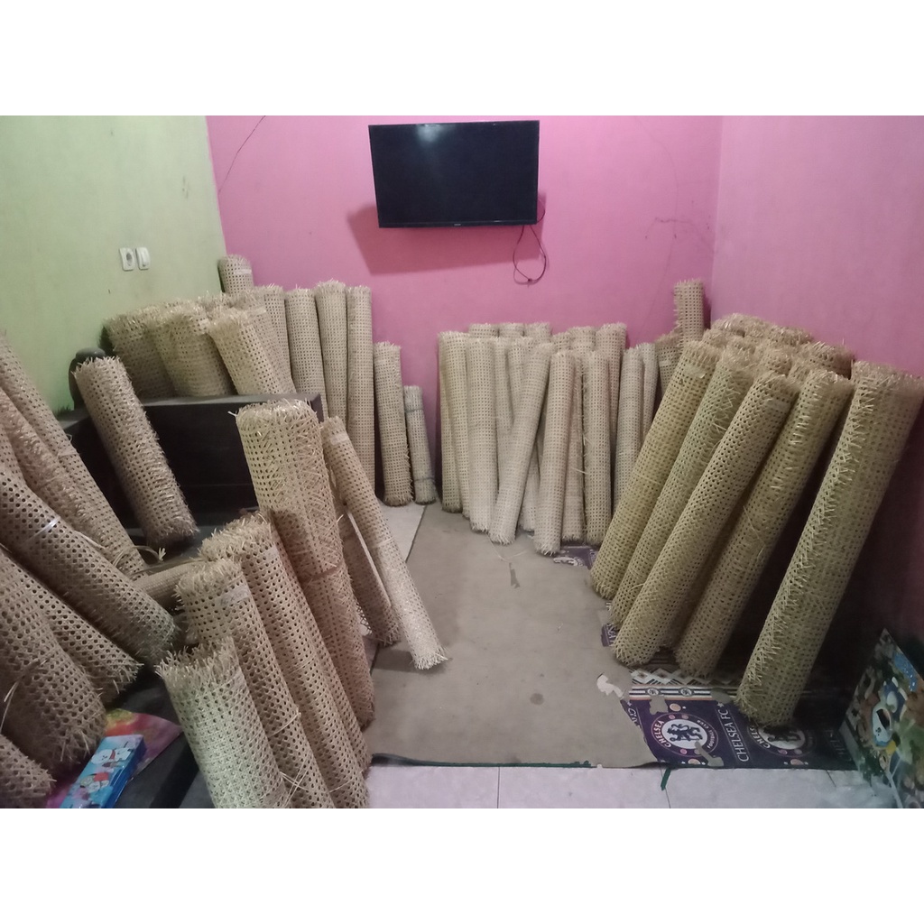 Anyaman Rotan Alam Lembaran/Meteran 75X150