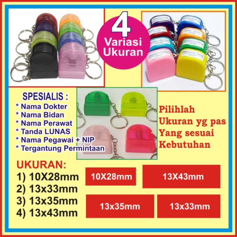 

STEMPEL NAMA // PERAWAT // DOKTER // PARAP Model Gantungan Kunci