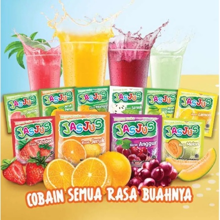 MINUMAN BUBUK JAS JUS ANEKA RASA BUAH 1 RENCENG ISI 10 PCS