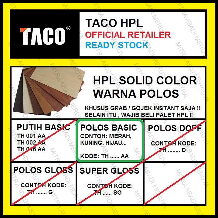 Taco Hpl Warna Polos / Solid Color Kode Aa