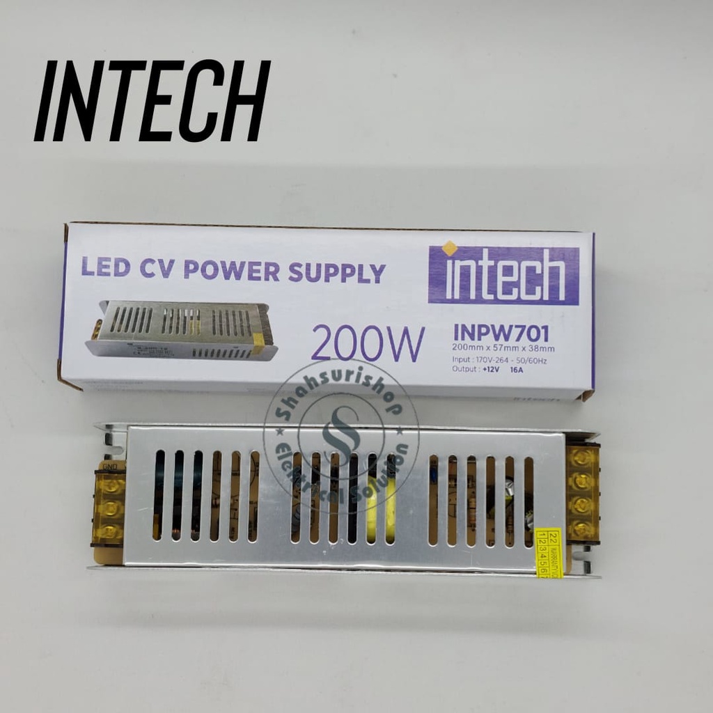 INTECH TRAVO LED CV POWER SUPPLY 200 WATT INPW701 12V 16A