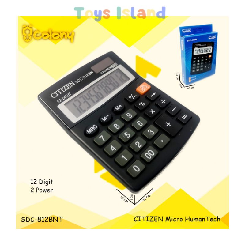 

Asli Ori Citizen SDC812BN Kalkulator Besar Digital Dagang Sekolah Kantor Calculator Calkulator Jumbo Kakulator Mini Saku Original 12 Digit Alat Tulis Murah Bagus Awet Kecil