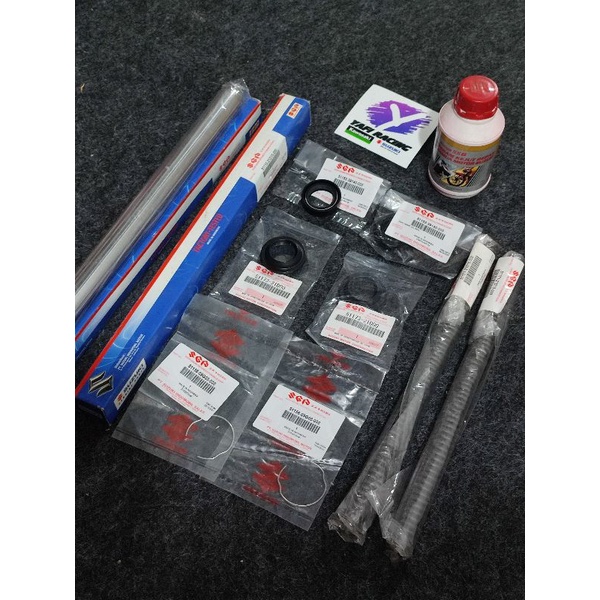 PAKET HEMAT SHOCK DEPAN SIL SHOCK KYB JAPAN SATRIA 2 TAK HIU LUMBA ORIGINAL ASLI 100%