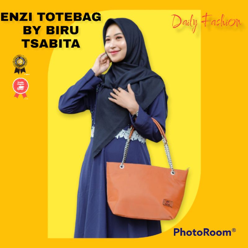 ENZIE TOTEBAG BY BIRU TSABITA BAHAN CHOCOLY ANTI AIR PREMIUM TAS KERJA TAS KULIAH