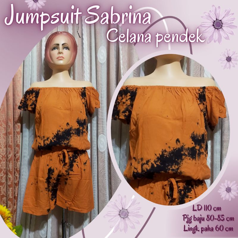 Jumpsuit Sabrina celana pendek