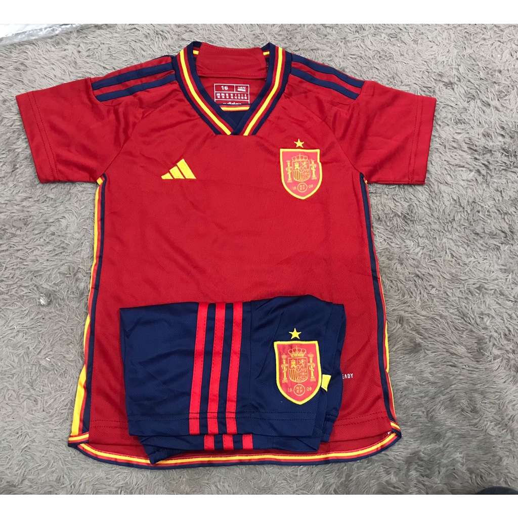 Jersey kids / anak spanyol home piala dunia 2022 - 2023 garde ori import