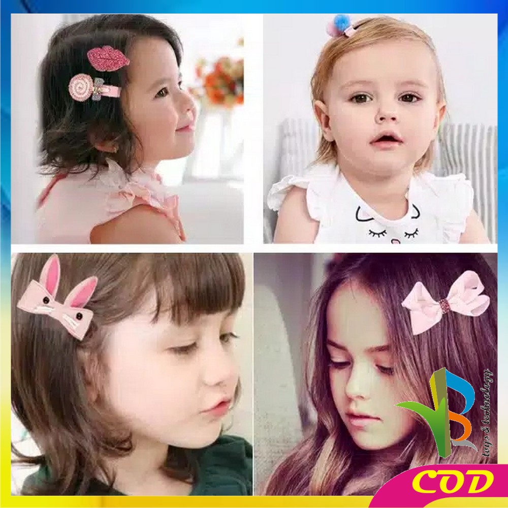 RB-C19 Ikat Rambut Karet Pita Anak 18 in 1 Jepit Rambut Anak | Aksesoris Rambut Hair Clip Import