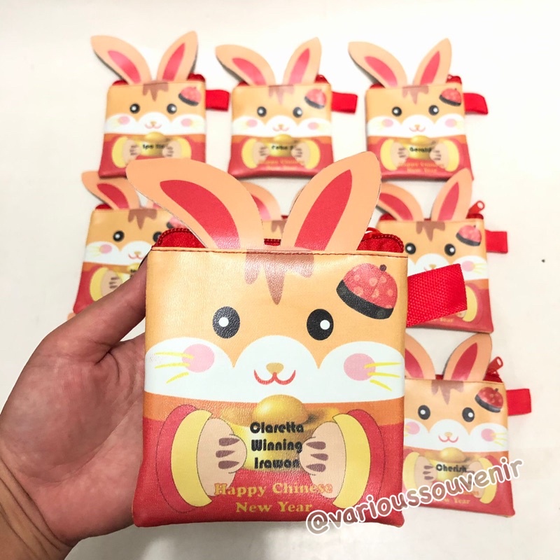 Dompet Imlek Custom Nama Gambar Beda Nama Sama atau Beda Angpao Tahun 2021 Shio Kerbau Ox 3D Tanduk