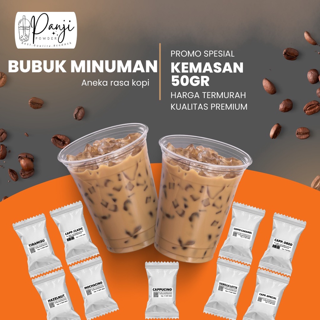 minuman bubuk sachet tester varian rasa kopi premium 50gr serbuk minuman aneka rasa bubuk minuman rasa powder minuman