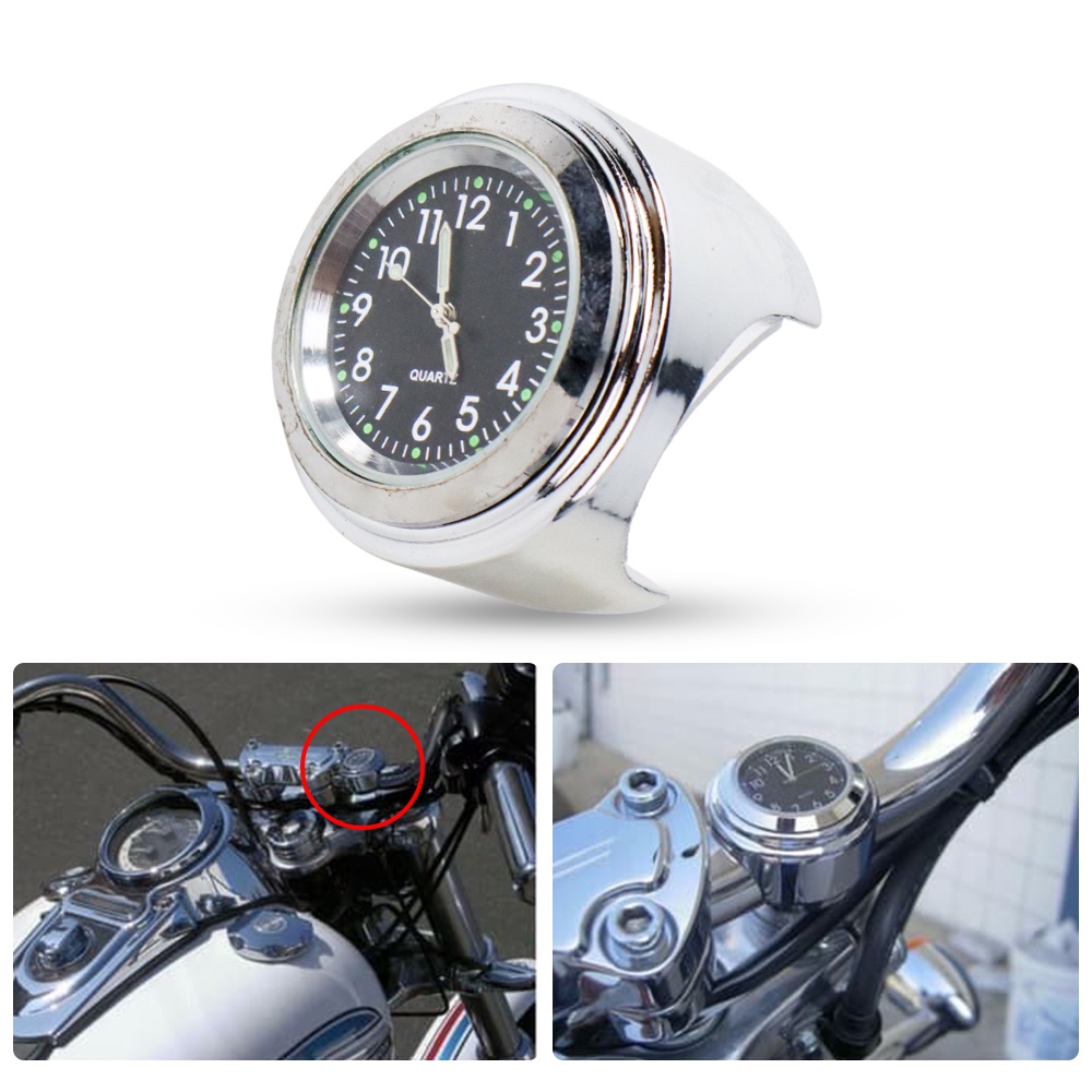 Jam untuk Handlebar Motor - MT-WTCP - OMWS5CSV Silver