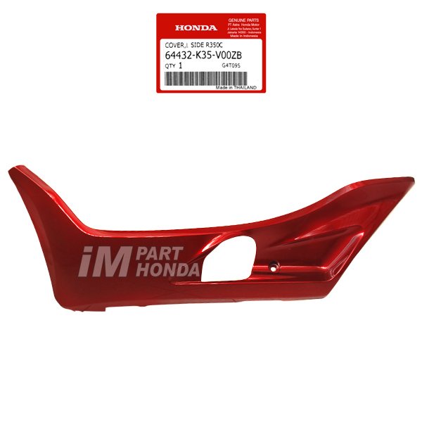 64432-K35-V00ZB Cover Dek Lantai Kiri PCX 150 CBU Vietnam 2014 - 2018 Merah