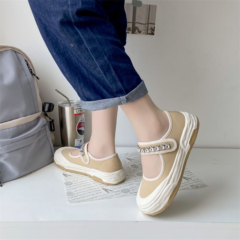 [GROSIR][COD] SEVEN_DAY SEPATU MANIK-MANIK SLIP ON FASHION WANITA FQ-337 KREM