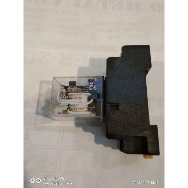 Relay DC 24V MY4N 14pin + Soket merek ZN jual per/5sett riley dc 24v my4n