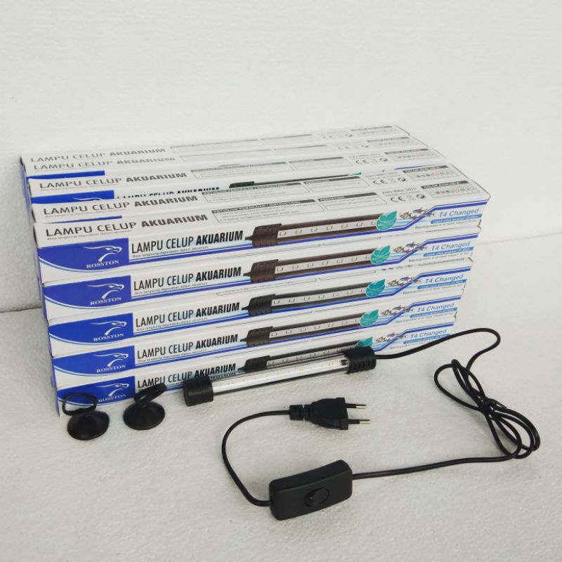 Lampu led celup aquarium tank 20cm 20 cm ROSSTON T4 20 SS 3 mode 3X GANTI WARNA 3MODE akuarium lamp ( SS )