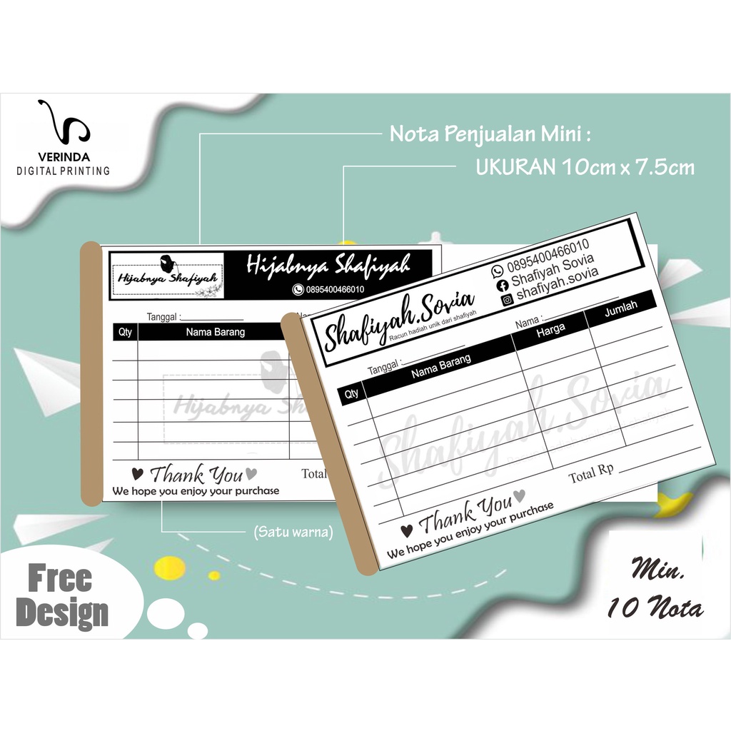 

Buku Nota Kecil 1 Ply Nota Olshop Nota Kontan Murah Nota Mini